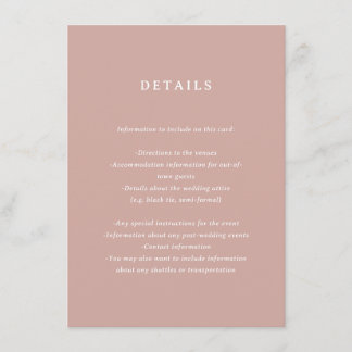 Marseille Wedding Enclosure Card