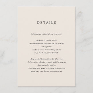 Marseille Wedding Enclosure Card