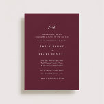 Marseille Wedding Invitation<br><div class="desc">This wedding invitation exudes classic elegance with its subtle classic calligraphy monogram. The monogram, featuring the initials of the happy couple, is elegantly displayed on the front of the invitation. The invitation itself is crafted from high-quality cardstock and features a timeless font and simple, yet sophisticated design. The traditional typography...</div>