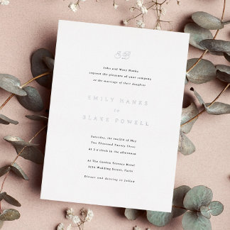 Marseille Wedding Invitation Foil Invitation