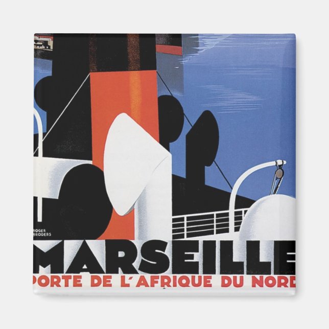 Marseilles Poster Magnet (Front)