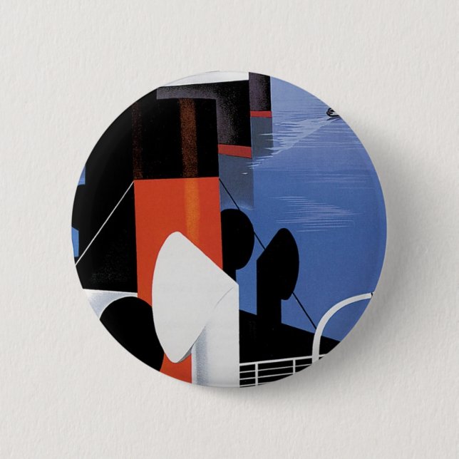 Marseilles Poster Pinback Button (Front)
