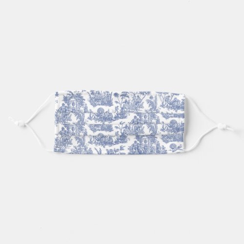 Marseilles Toile in Willow Ware Blue and White Adult Cloth Face Mask