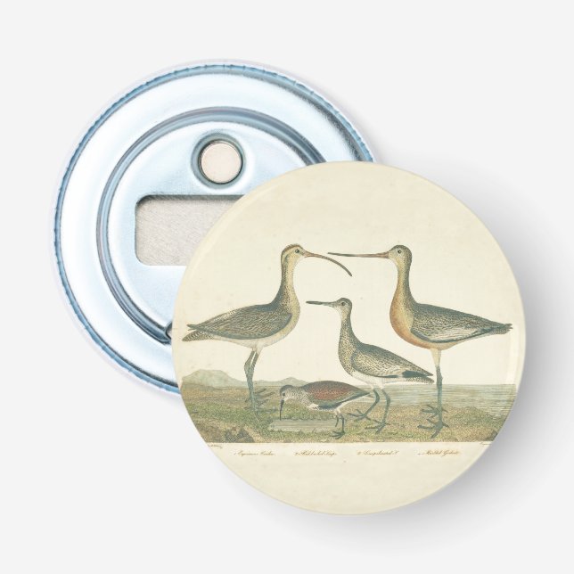 Marsh Bird Curlew Snipe Birding Bottle Opener (Front)