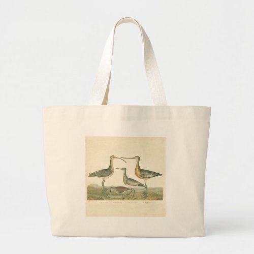 Marsh Bird Curlew Snipe Birding Large Tote Bag