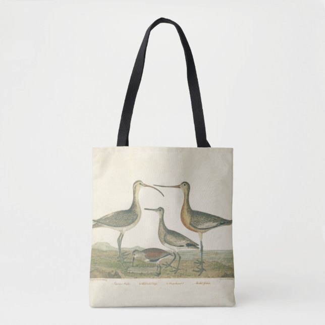 Marsh Bird Curlew Snipe Birding Tote Bag (Front)