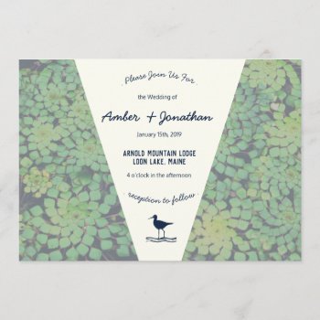 Marsh Bird Wedding Invitation by BUFF_Designs at Zazzle