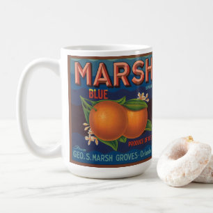 Marsh Brand Vintage Citrus Label Coffee Mug