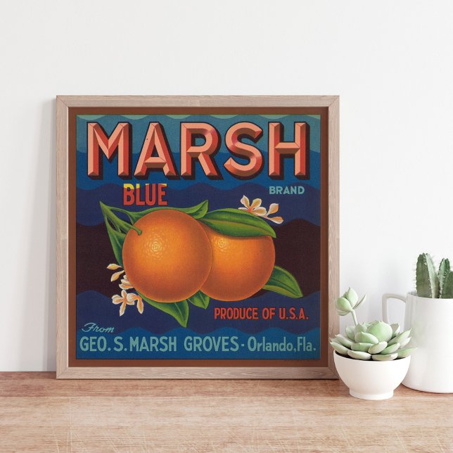 Marsh Brand | Vintage Citrus Label Poster (Creator Uploaded)