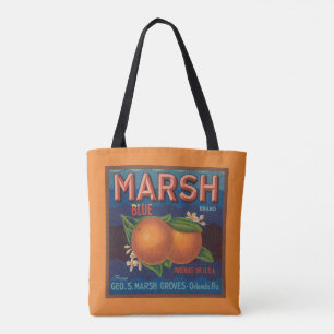 Marsh Brand Vintage Citrus Label Tote Bag