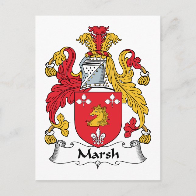 Marsh Family Crest Postcard (Front)