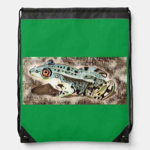 Marsh Frog   Drawstring Bag