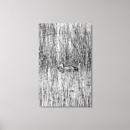 Marsh Grass _ Wavy Reflections 2 Canvas Print