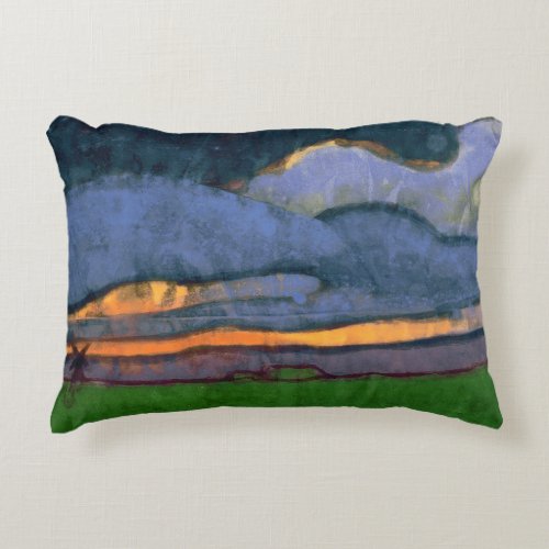 Marsh Landscape with a Mill  Emil Nolde  Accent Pillow