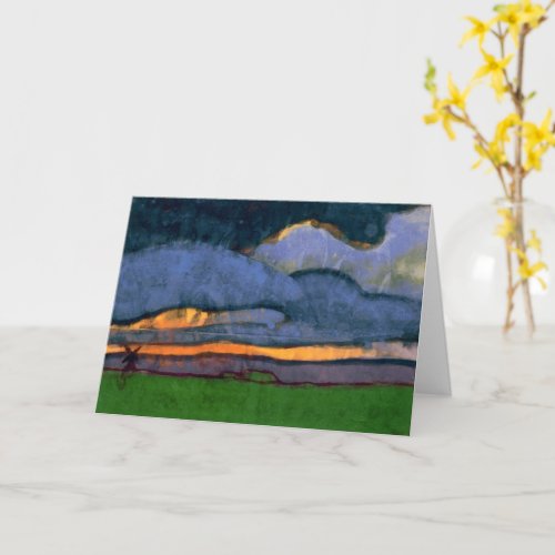 Marsh Landscape with a Mill  Emil Nolde  Card