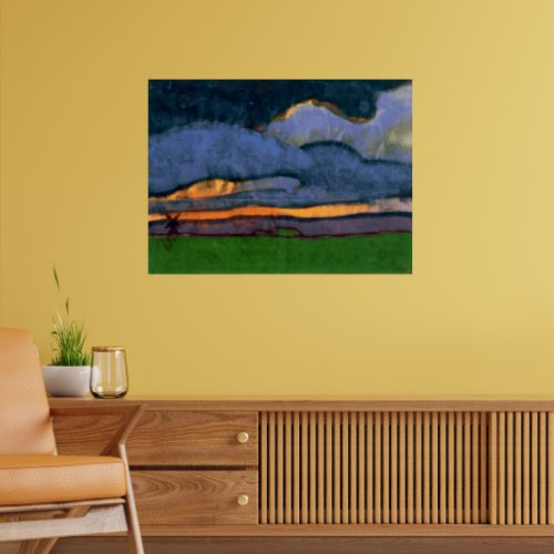 Marsh Landscape with a Mill  Emil Nolde  Poster