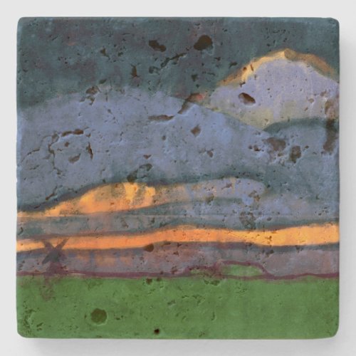 Marsh Landscape with a Mill  Emil Nolde  Stone Coaster