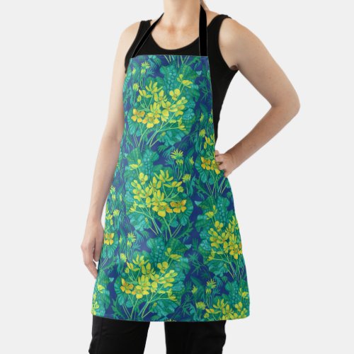 Marsh Marigold Wildflowers Yellow Flowers Pattern Apron