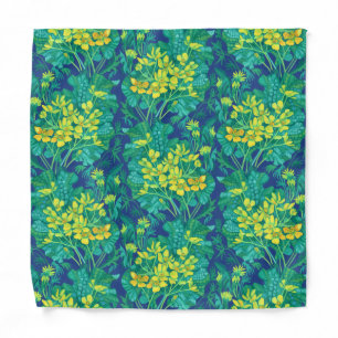 Marsh Marigold Wildflowers Yellow Flowers Pattern Bandana