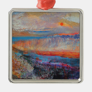 Marsh Sunset 2013 Metal Ornament
