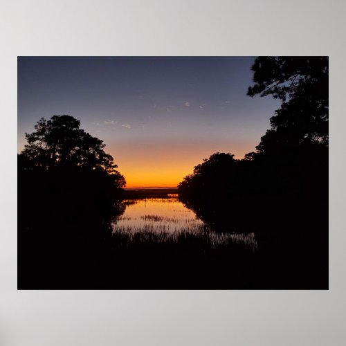 Marsh Sunset Poster