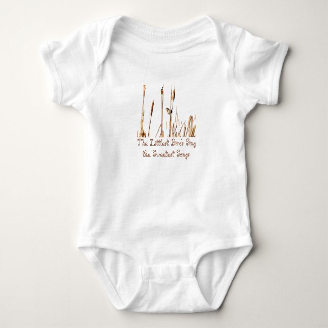 Marsh Wren Songbird Baby Bodysuit (Front)