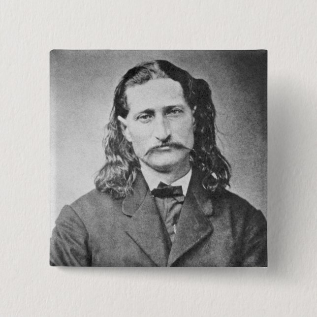 Marshal Wild Bill Hickok Old West Gunfighter Button (Front)
