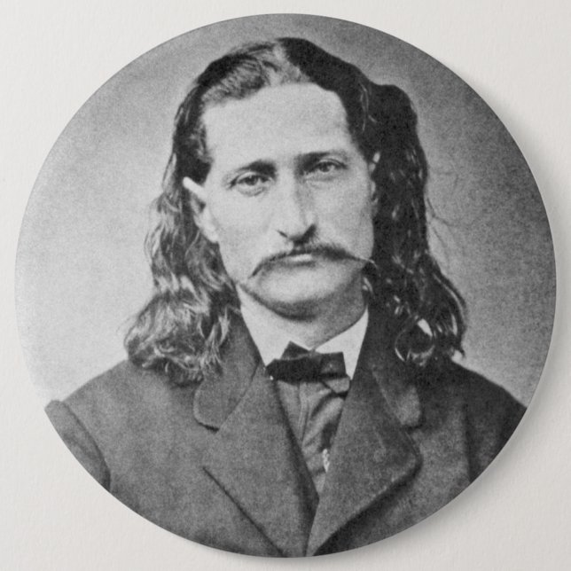 Marshal Wild Bill Hickok Old West Gunfighter Button (Front)