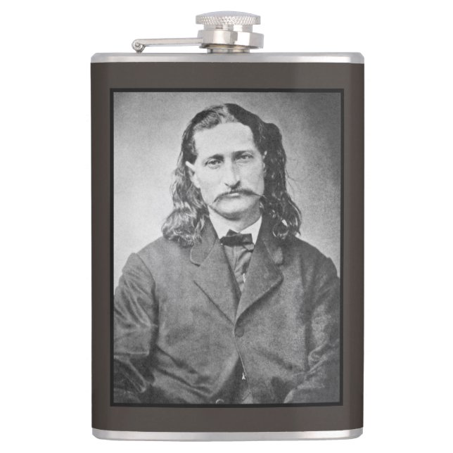 Marshal Wild Bill Hickok Old West Gunfighter Flask (Front)