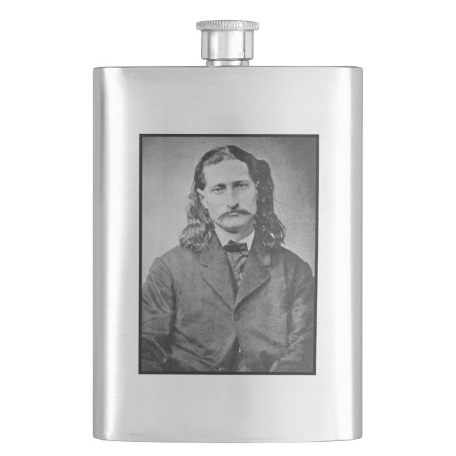Marshal Wild Bill Hickok Old West Gunfighter Flask (Front)
