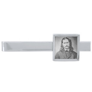 Marshal Wild Bill Hickok Old West Gunfighter Silver Finish Tie Bar