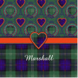 Marshall clan Plaid Scottish kilt tartan Statuette<br><div class="desc">The real Scottish tartan. The Marshall family uses the Sutherland tartan.</div>