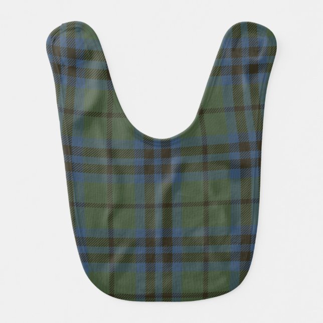 Marshall Clan Tartan Baby Bib (Front)