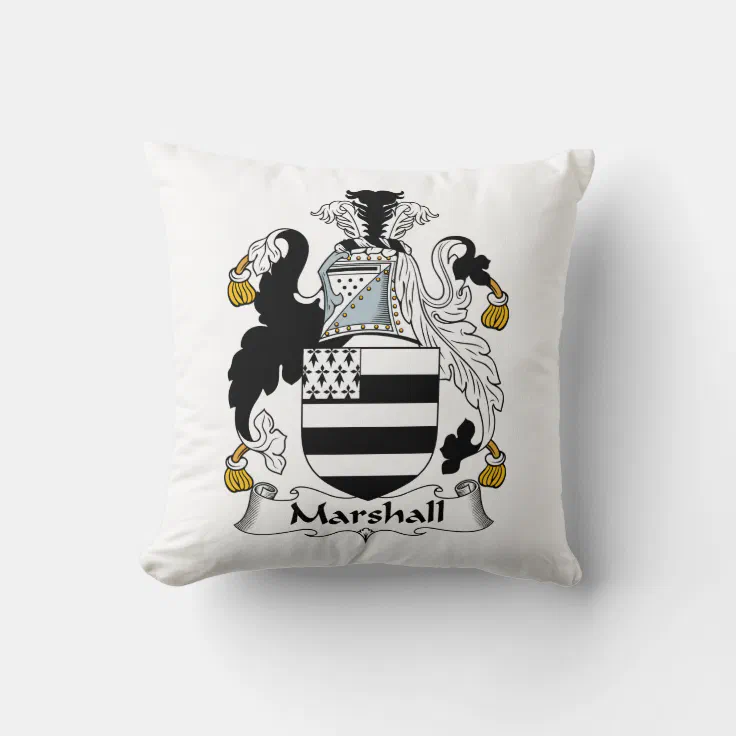 Marshall Family Crest Throw Pillow Zazzle