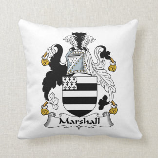 Marshall Family Crest Throw Pillow