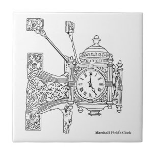 Marshall Field's Clock Ceramic Tile
