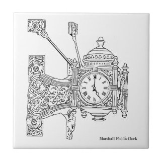 Marshall Field's Clock Ceramic Tile