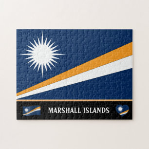 Marshall Flag & Marshall country / Marshall Island Jigsaw Puzzle