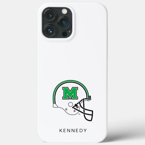Marshall Football Helmet  Add Your Name iPhone 13 Pro Max Case