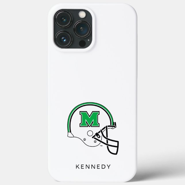 Marshall Football Helmet | Add Your Name Case-Mate iPhone Case (Back)