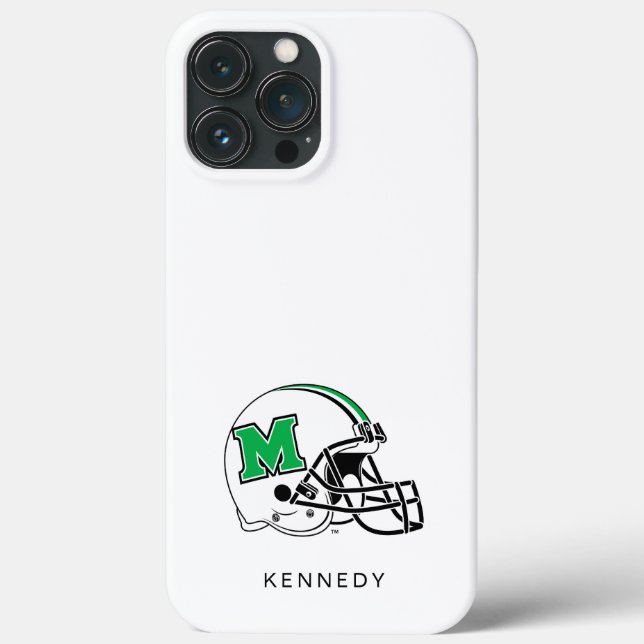 Marshall Football Helmet | Add Your Name Case-Mate iPhone Case (Back)
