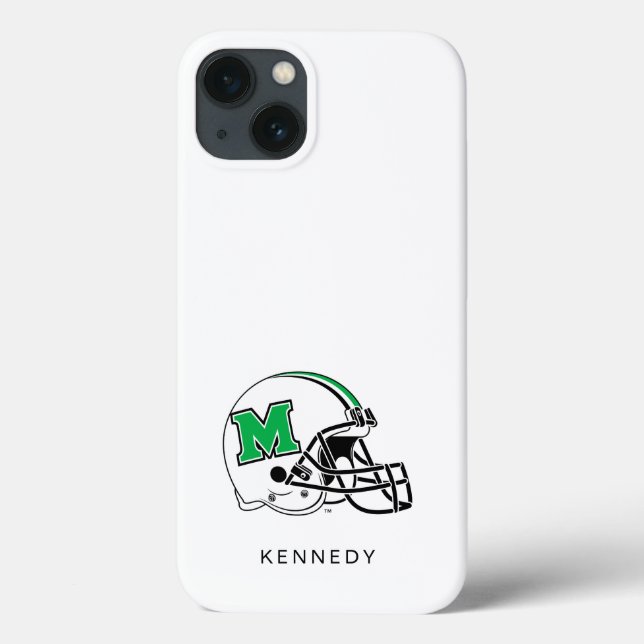 Marshall Football Helmet | Add Your Name Case-Mate iPhone Case (Back)
