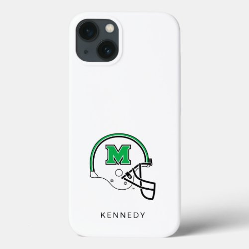 Marshall Football Helmet  Add Your Name iPhone 13 Case