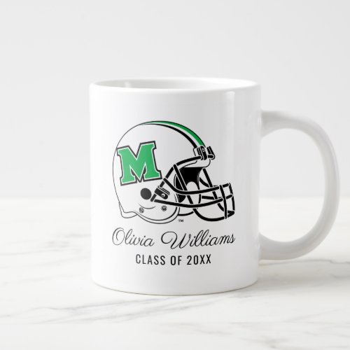 Marshall Football Helmet  Add Your Name Giant Coffee Mug