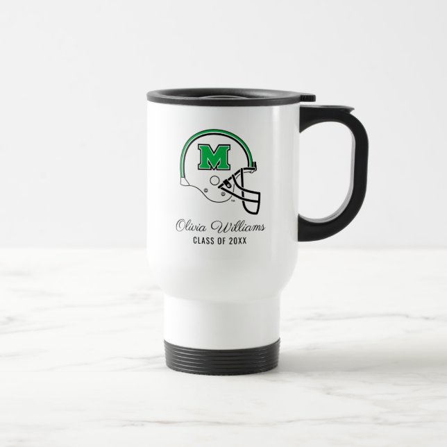 Marshall Football Helmet | Add Your Name Travel Mug (Right)