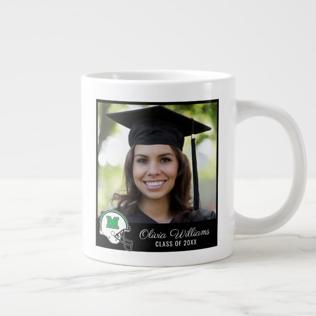 Marshall Football Helmet | Add Your Photo Giant Coffee Mug (Right)