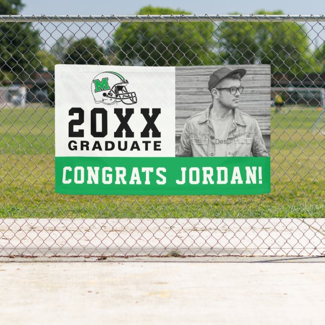 Marshall Football Helmet | Graduation Banner (Insitu)