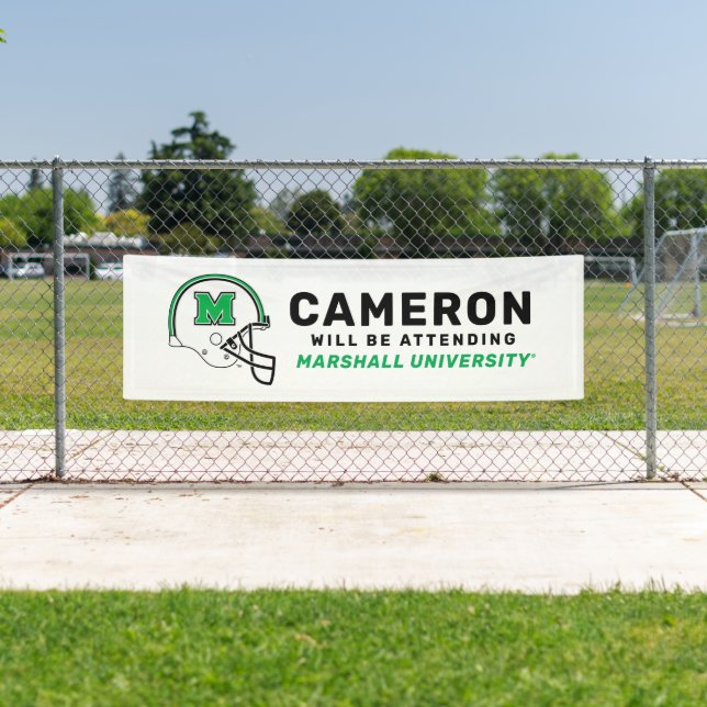 Marshall Football Helmet | Graduation Banner (Insitu)