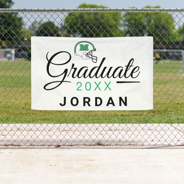 Marshall Football Helmet | Graduation Banner (Insitu)