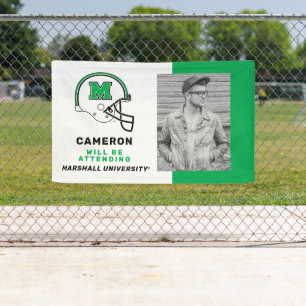 Marshall Football Helmet Graduation Banner
